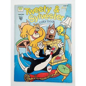 Vintage Coloring Book Unused Tweety & Sylvester Whitman 1981